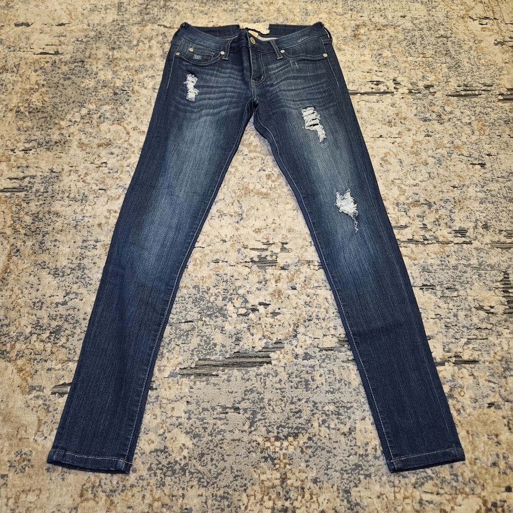 Altar'd State Dark Wash Distressed Skinny Jeans Size 27/5 EUC